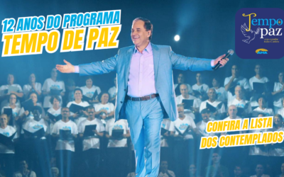Saiu o Resultado! Confira os contemplados nos 12 anos do programa Tempo de Paz com Pe. João Carlos